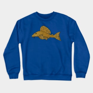 Pleco fish cartoon illustration Crewneck Sweatshirt